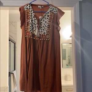 NWT Boho Camel Dress size M